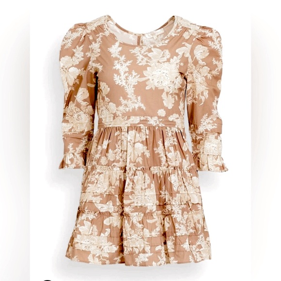 🍁🍂 LoveShackFancy Espresso Foam Short Cotton Dress - Picture 1 of 16